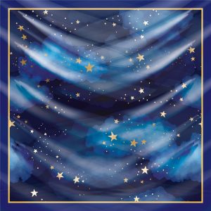 khăn bandana lụa silk họa tiết bầu trời - Mã 04 48