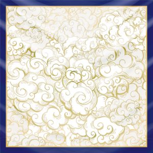 khăn bandana lụa silk họa tiết bầu trời - Mã 05 44