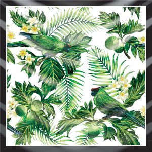 khăn bandana lụa silk họa tiết tự nhiên - Mã 11 20