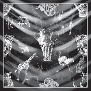 khăn bandana lụa silk họa tiết tự nhiên - Mã 07 20