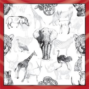 khăn bandana lụa silk họa tiết tự nhiên - Mã 07 22