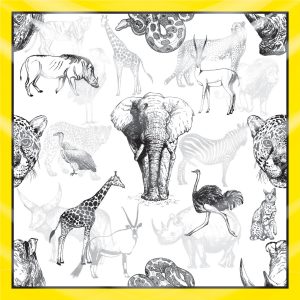 khăn bandana lụa silk họa tiết tự nhiên - Mã 07 34