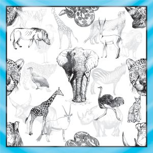 khăn bandana lụa silk họa tiết tự nhiên - Mã 07 40