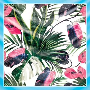 khăn bandana lụa silk họa tiết tự nhiên - Mã 08 40