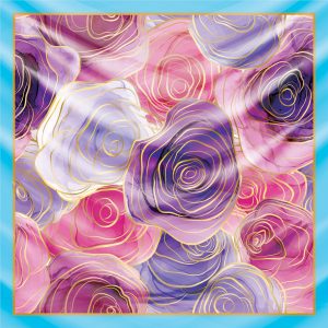 khăn bandana lụa silk họa tiết tự nhiên - Mã 09 40