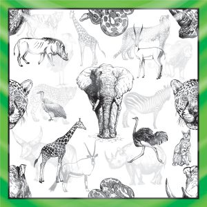 khăn bandana lụa silk họa tiết tự nhiên - Mã 07 44